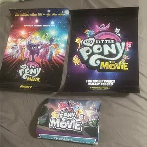My Little Pony BOTH Movie Posters 2017 13.5x20 Hasbro Lions Gate Origin new